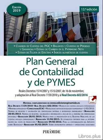 Descargar ebook PLAN GENERAL DE CONTABILIDAD Y DE PYMES en epub
